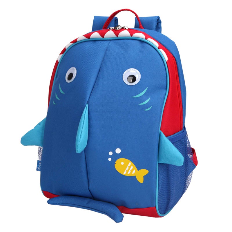 yodo Little Kids School Bag Pre-K Toddler Backpack - Reflective Fins, Name Tag and Chest Strap, Shark - Image 1